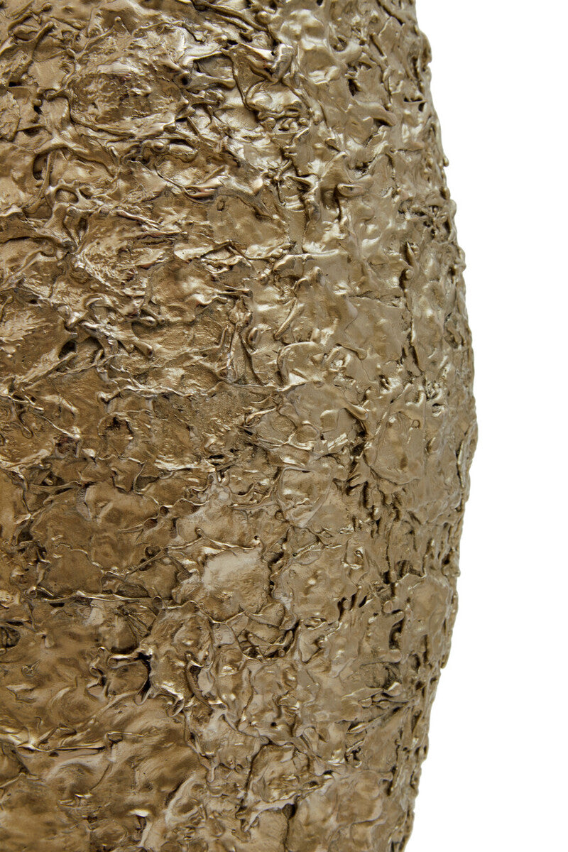 Gold Finish Metal Large Vase