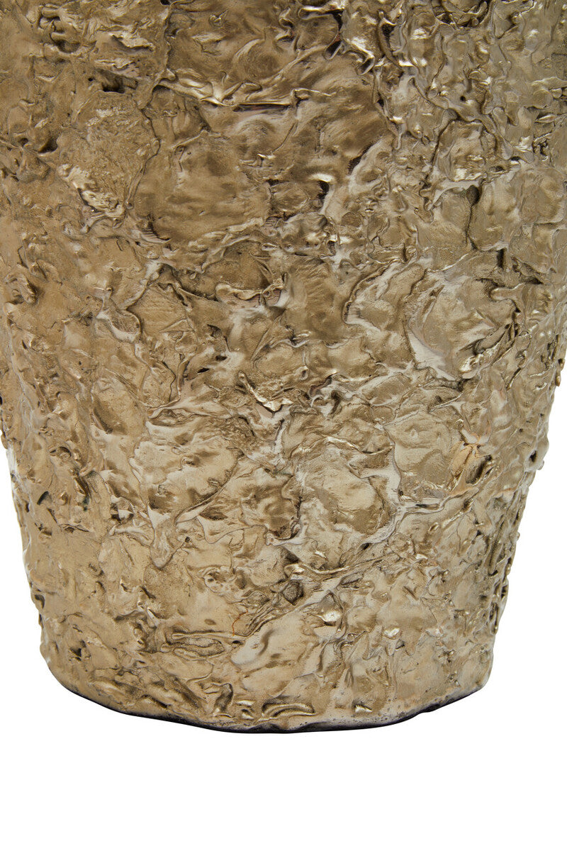 Gold Finish Metal Large Vase
