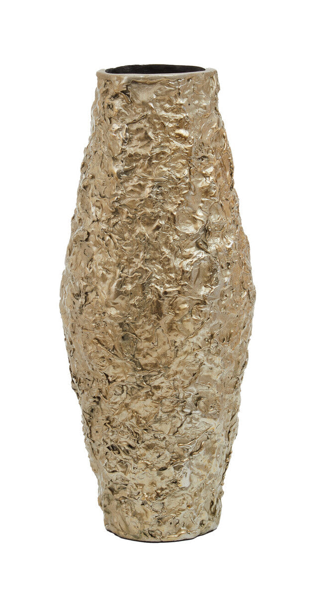 Gold Textured Small Metal Vase