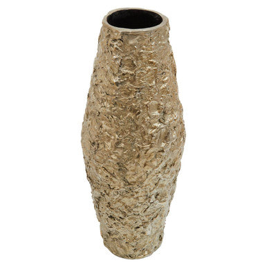 Gold Textured Small Metal Vase