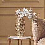 Gold Textured Small Metal Vase