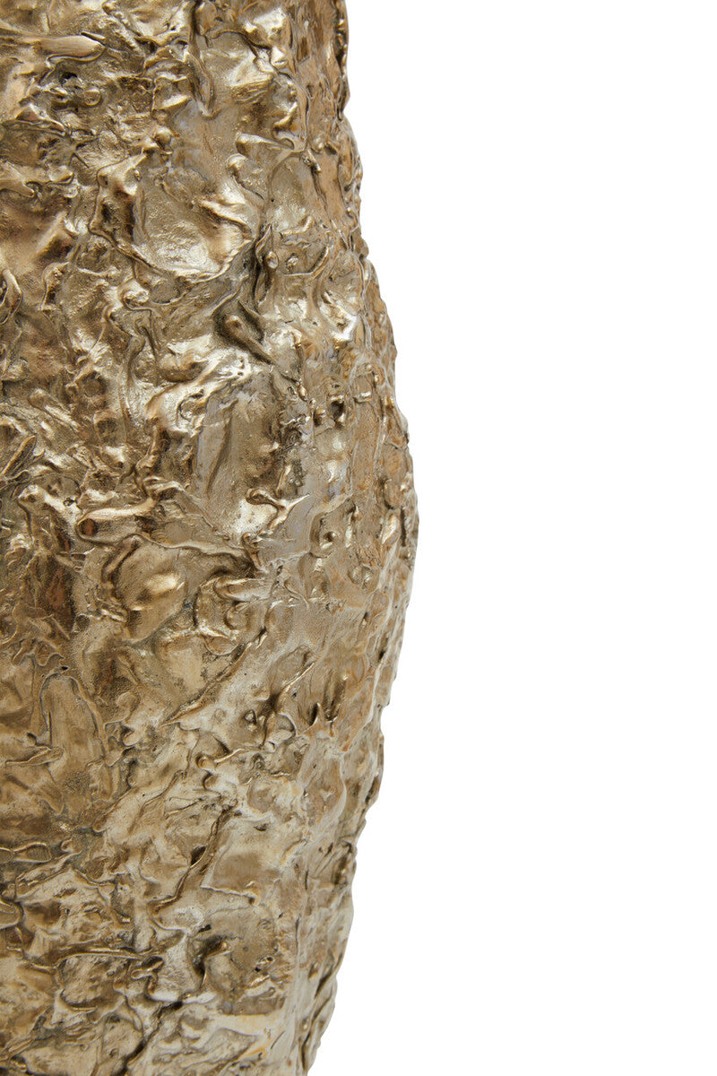 Gold Textured Small Metal Vase