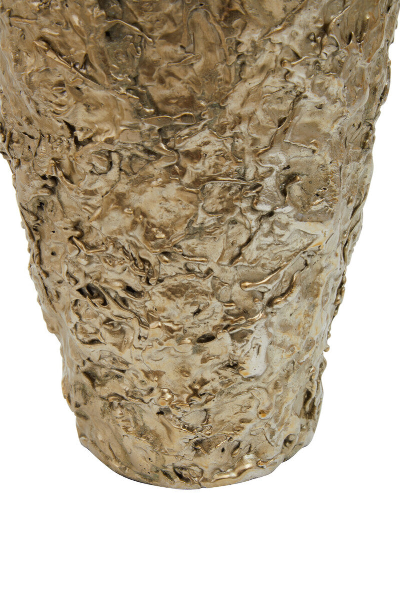 Gold Textured Small Metal Vase