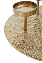 Gold Round Six Pillar Candle Holder