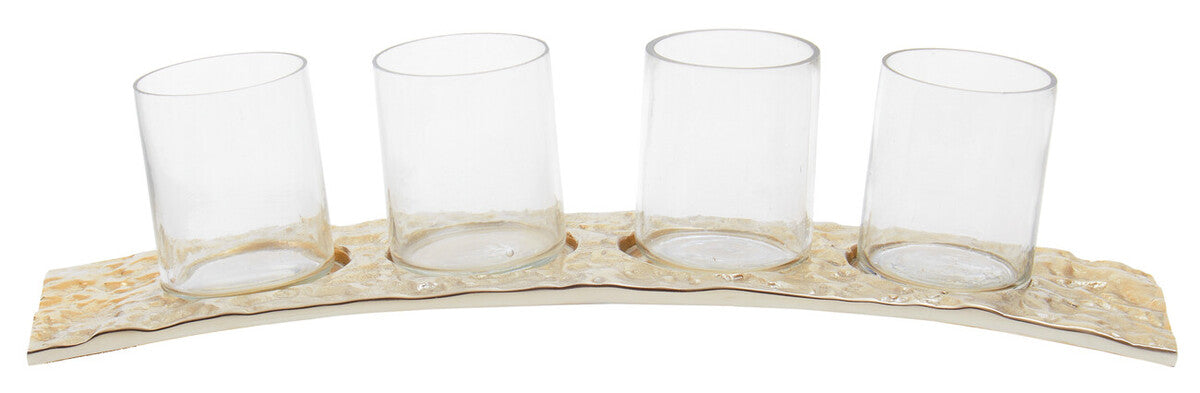 Antique Gold and Glass Tealight Holder