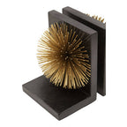 Set of Two Gold Finish Starburst Bookends