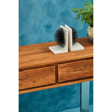 Set of Two Black Finish Starburst Bookends