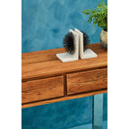 Set of Two Black Finish Starburst Bookends