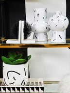 Set of Two Black Finish Starburst Bookends