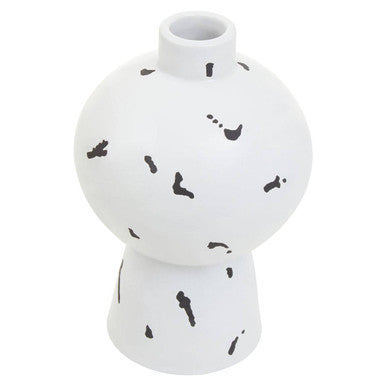 White and Black Small Vase