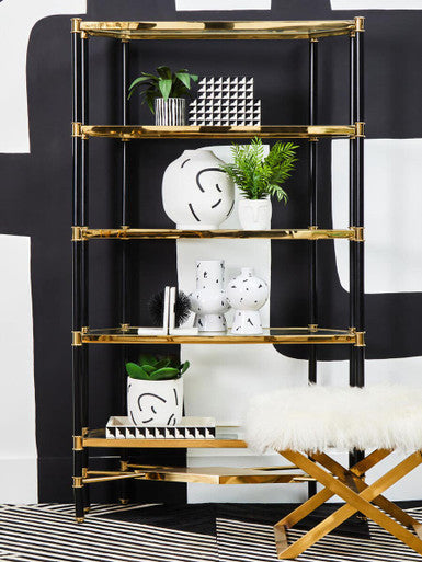 White and Black Small Vase
