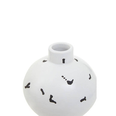White and Black Small Vase