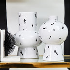 White and Black Small Vase