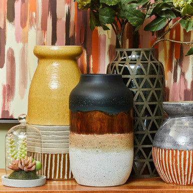 Multi Tonal Earthenware Vase