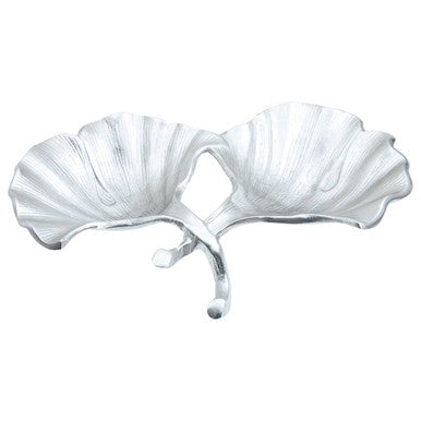 Ginkgo Silver Finish Dish