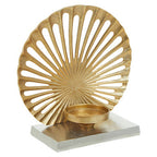 Large Two Toned Silver and Gold Finish Candle Holder