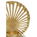 Large Two Toned Silver and Gold Finish Candle Holder