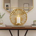 Large Two Toned Silver and Gold Finish Candle Holder