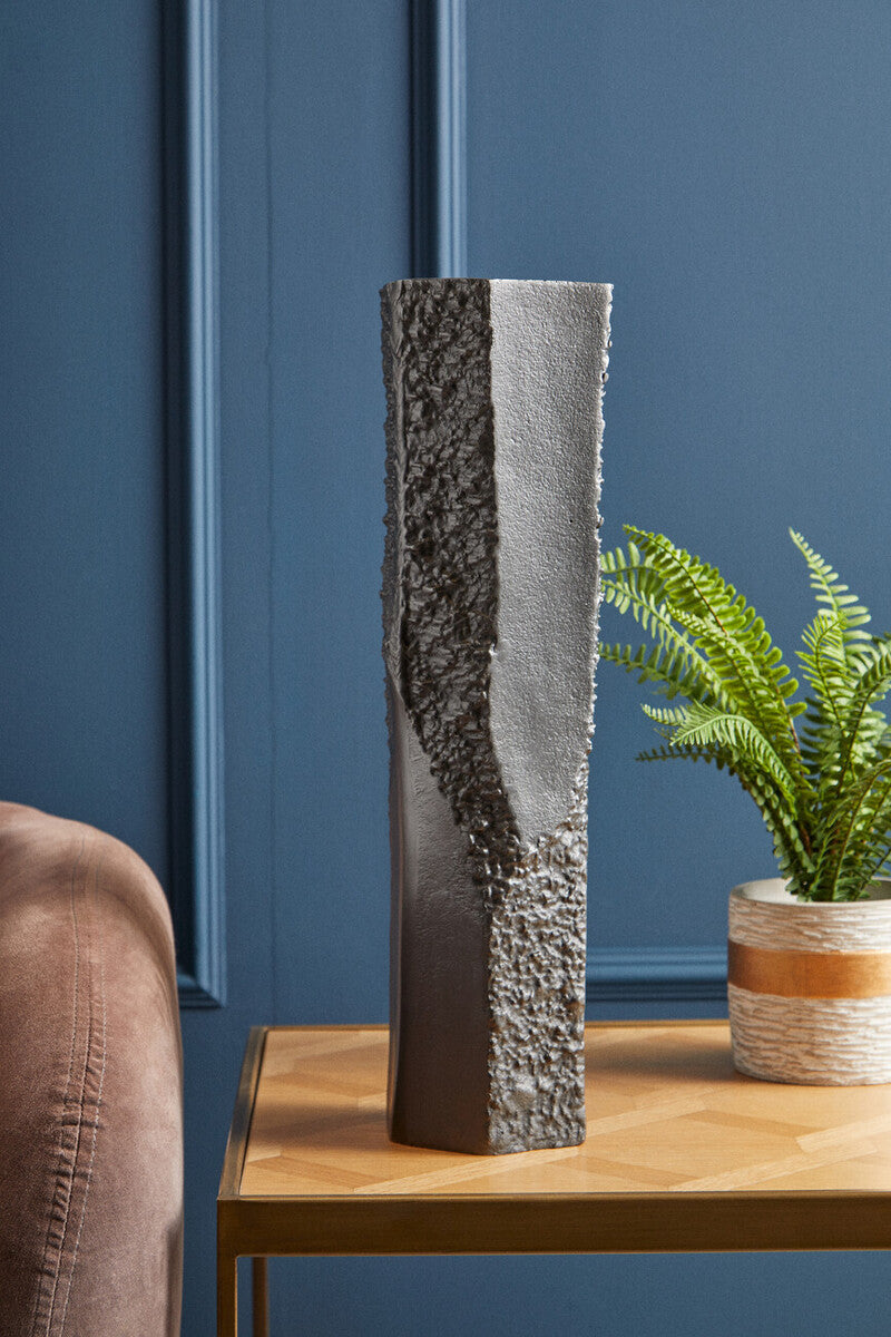 Large Grey Textured Vase
