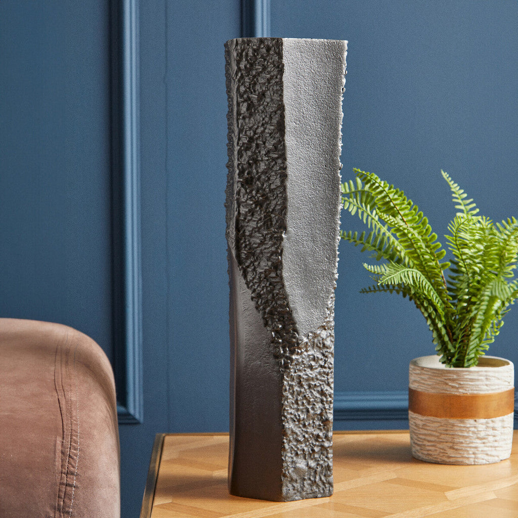 Large Grey Textured Vase