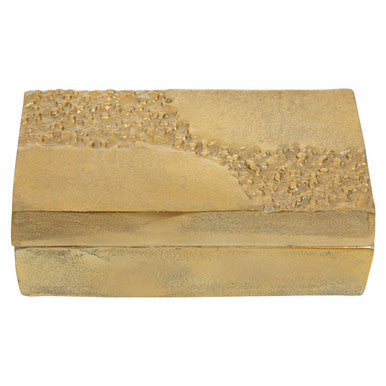 Gold Finish Textured Trinket Box