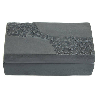 Grey Finish Textured Trinket Box