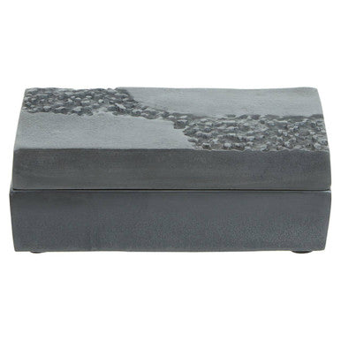 Grey Finish Textured Trinket Box