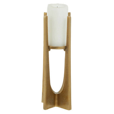 Small Gold Finish Candle Holder