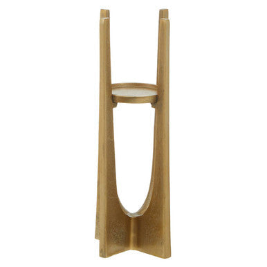 Small Gold Finish Candle Holder