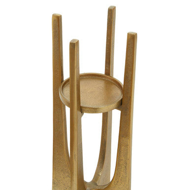 Small Gold Finish Candle Holder
