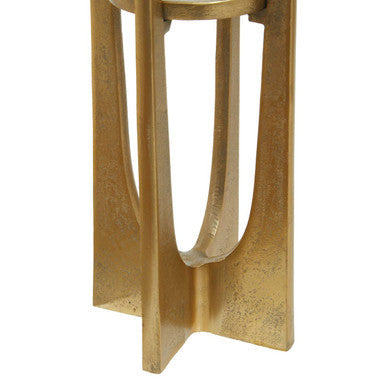 Small Gold Finish Candle Holder