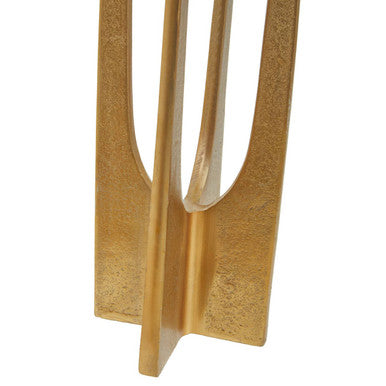 Distressed Large Gold Candle Holder