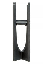 Small Washed Grey Finish Candle Holder