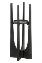 Small Washed Grey Finish Candle Holder