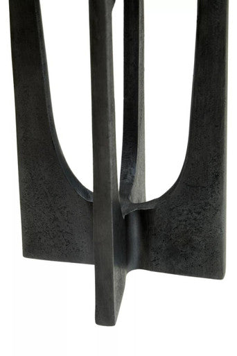 Small Washed Grey Finish Candle Holder