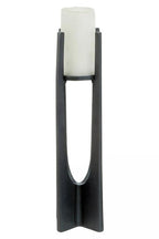 Large Grey Finish Candle Holder