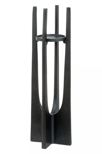 Large Grey Finish Candle Holder