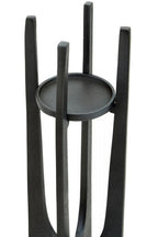 Large Grey Finish Candle Holder