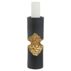 Small Black and Gold Finish Candle Holder