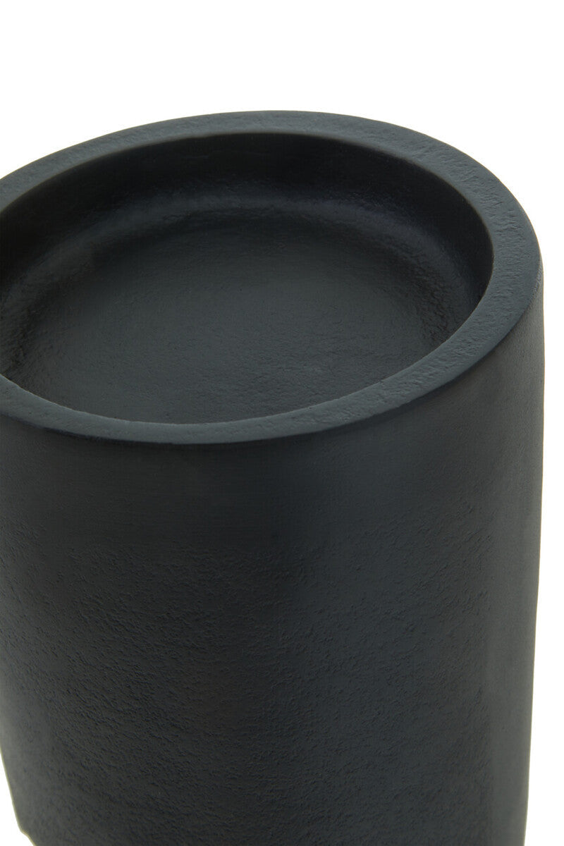 Small Black and Gold Finish Candle Holder