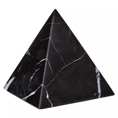Black Marble Pyramid Ornament
