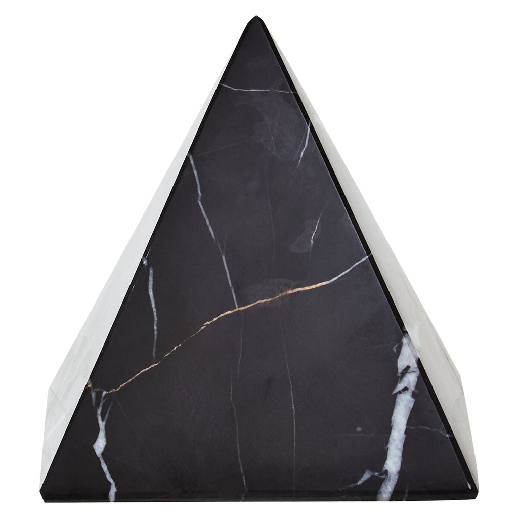 Black Marble Pyramid Ornament