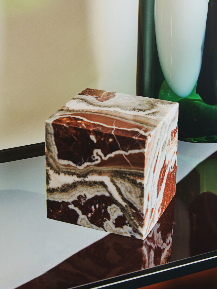 Marble Cube Ornament