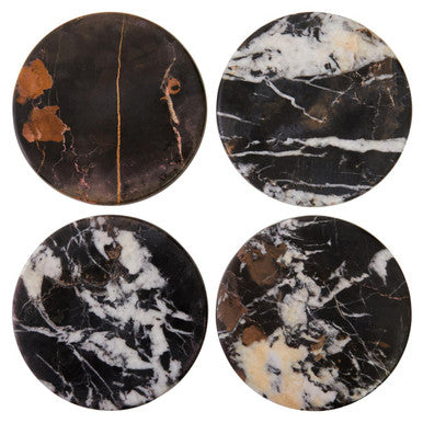 Set of 4 Black Marble Coasters