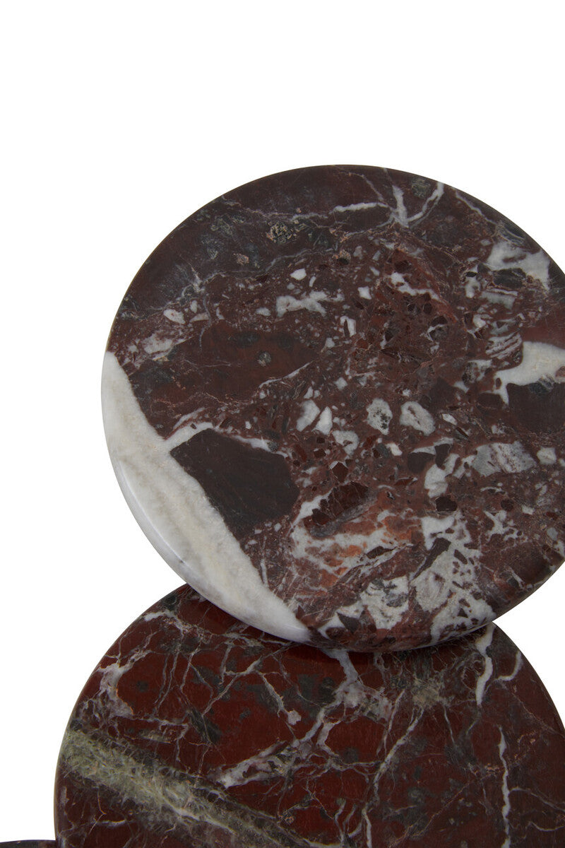 Set of 4 Red Marble Coasters