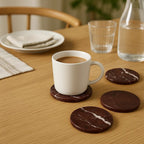 Set of 4 Red Marble Coasters