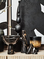Black Marble Tapered Vase | Salmo