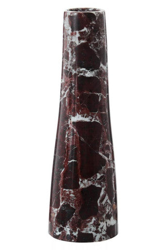 Red Marble Tapered Vase