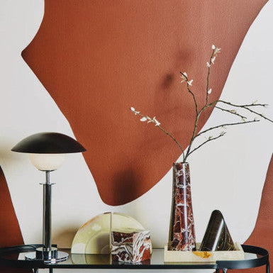 Red Marble Tapered Vase