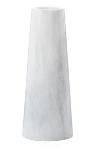 White Marble Tapered Vase